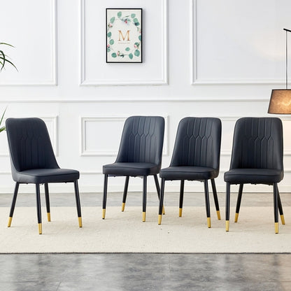 Modern Dining Chairs Set of 4 – PU Leather Upholstered Chairs with