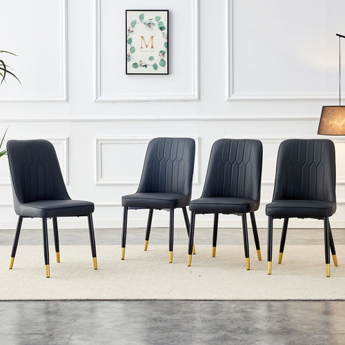 Modern Dining Chairs Set of 4 – PU Leather Upholstered Chairs with