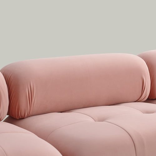 Modular Sectional Sofa, Button Tufted Design with DIY L-Shaped Layout,