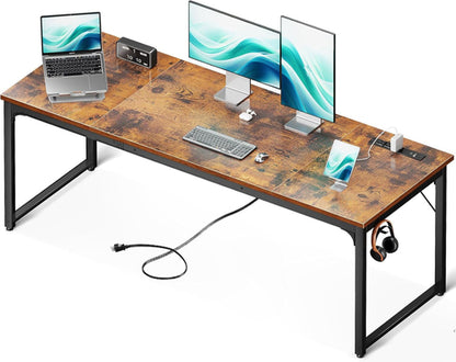71 Inch Computer Desk With USB Ports For Office And Study