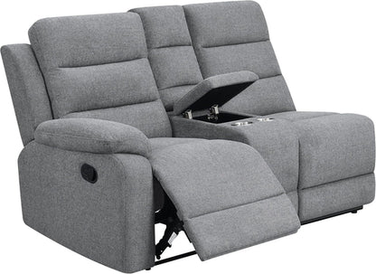 David 3-Piece Motion Sectional Sofa In Smoke Manual Reclining