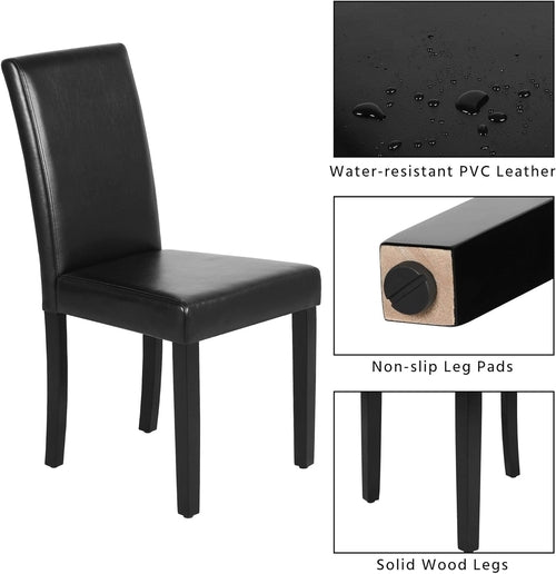 Dining Chair Set of 4 PU Leather Dining Room Chairs Upholstered