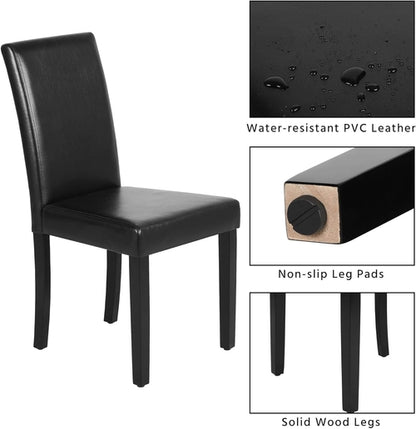 Dining Chair Set of 4 PU Leather Dining Room Chairs Upholstered
