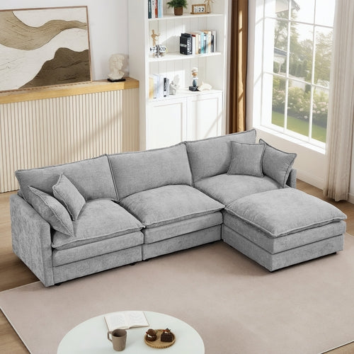 Modular Sectional Sofa, 102 Inch L Shaped Couch Set For Living Room,