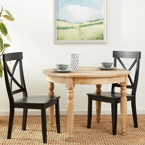 Black Cross Back Dining Chair Pair For Dining Room