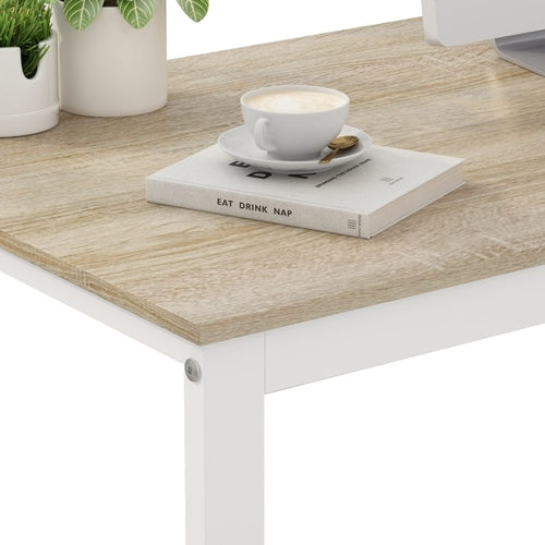 L Shaped Corner Desk Walnut With Large Workspace And Drawers