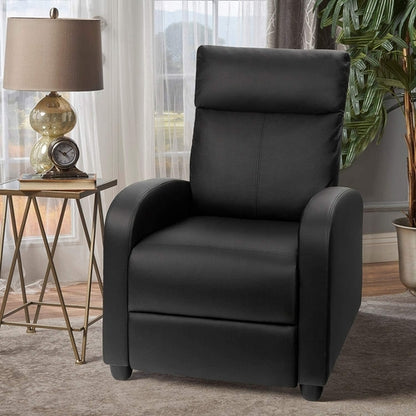 PU Leather Recliner Chair For Home Theater Ergonomic Build
