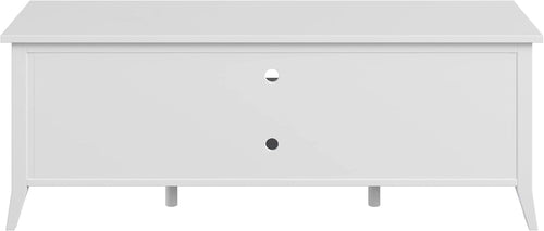 55 Inch TV Stand White With Storage Shelves And Cubbies