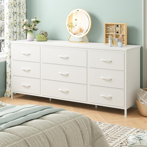 Dresser TV Stand with 9 Drawers for 60'' TV Stand for Bedroom Long