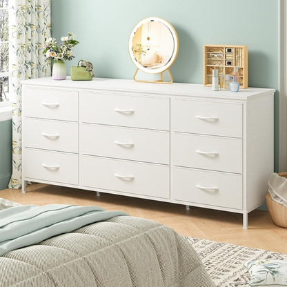 Dresser TV Stand with 9 Drawers for 60'' TV Stand for Bedroom Long