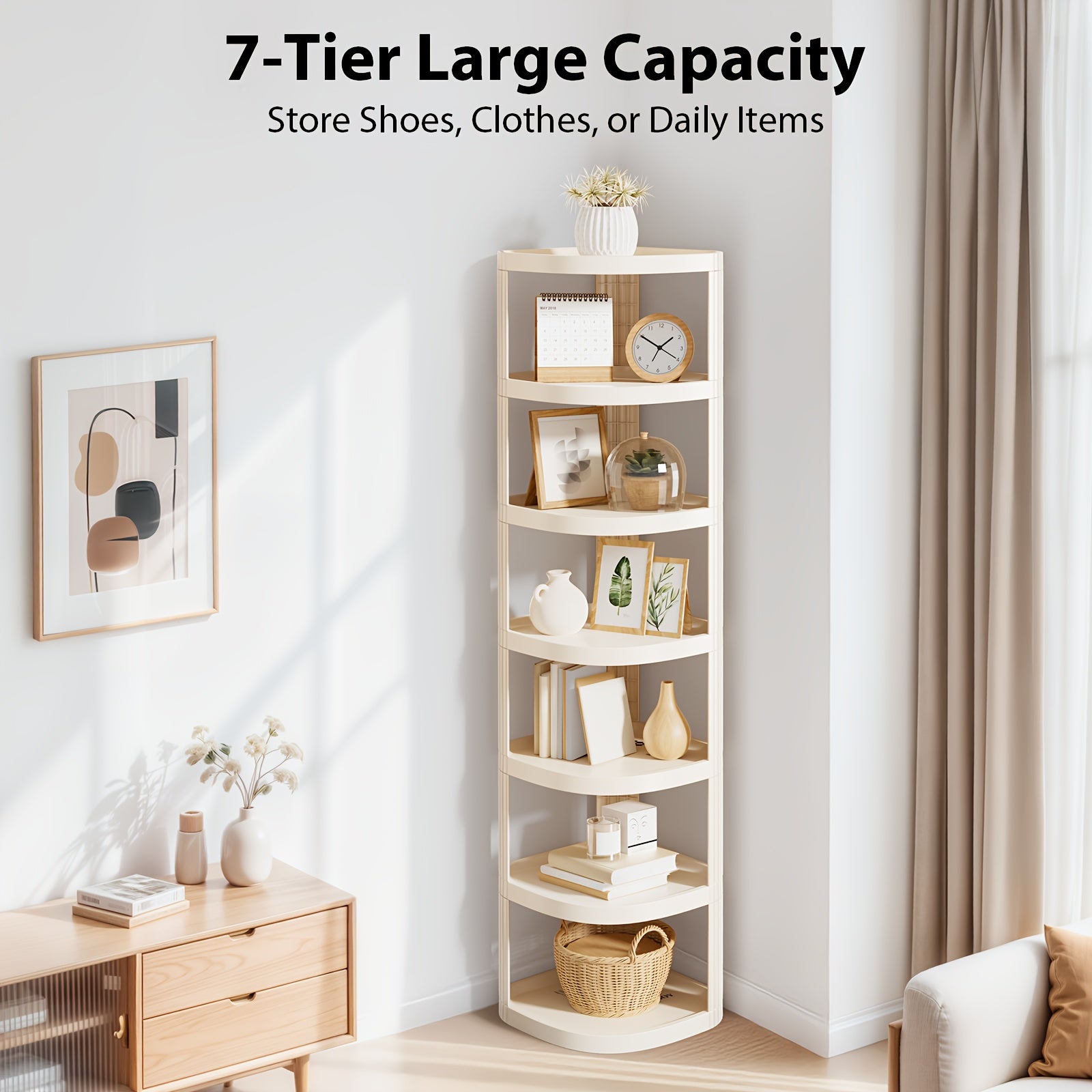 79 Tier Multipurpose Corner Shelves SpaceSaving Sturdy Storage Rack Easy Install NoDrill Organizer Stackable Shoe Holder for Bathroom Kitchen Entryway Closet