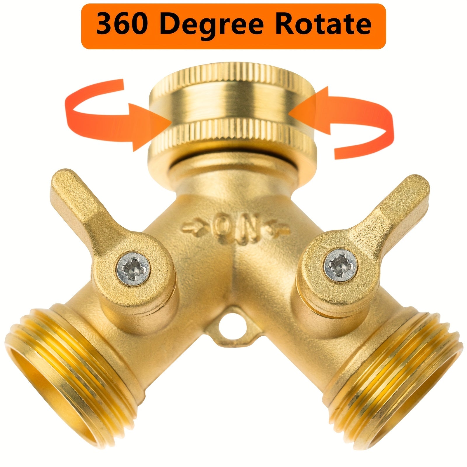 Garden Hose Y Valve Hose Splitter Brass Hose Splitter with Solid Brass Handle Brass Y Valve Water Garden Hose Adapter 2 Way Y Valve 34 GHT Thread Extra 4 Pressure Washers