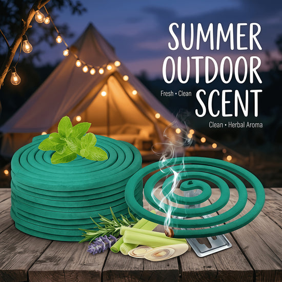 Walleaf Large Mosquito Repellent Coils Outdoor Citronella Lemongrass Mosquito Coils with Holder Long Lasting Patio Garden Camping Summer Use