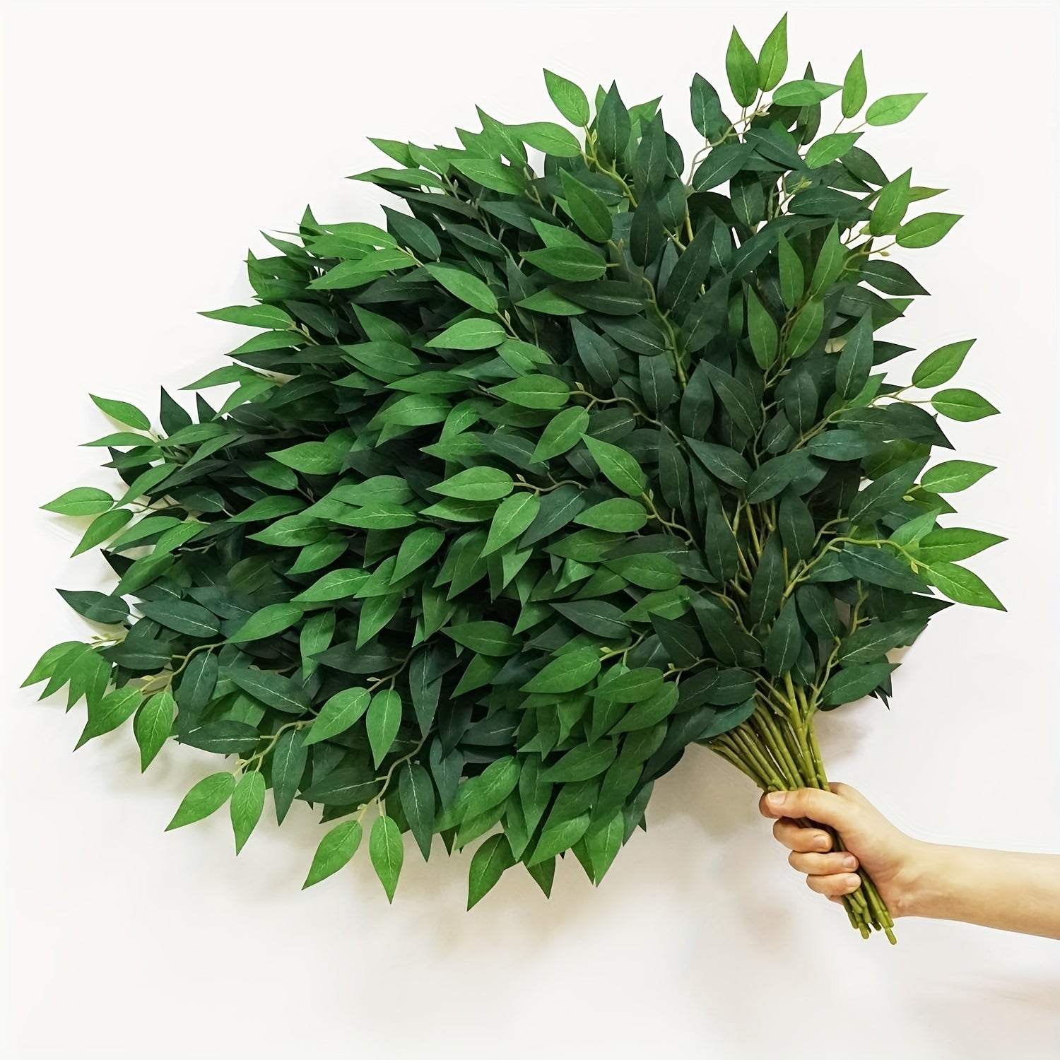16 2432pcs Italian Ruscus Greenery Stems 276in Artificial Green Leaf Garland Vines Hanging Spray For Wedding Arch Bouquet Filler Table Centerpieces Home Decor