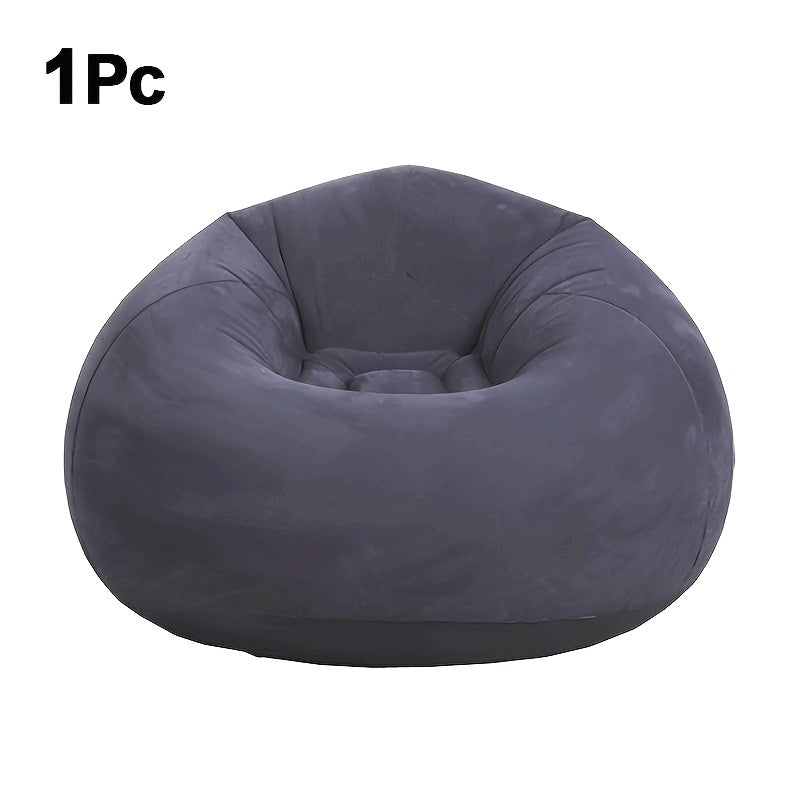 1pc Soft Comfortable Soybean Bag Chair Inflatable Sofa Outdoor Lazy Tatami Chair Sofa Cover Living Room Office Outdoor Picnic Camping FatherS Day