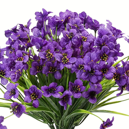 15pcs UVResistant Artificial Flowers Fake Plants with Realistic Violets  Foliage  OutdoorIndoor Hanging Wedding Patio Decor  LowMaintenance Durable Plastic Blooms for home  Farmhouse 15