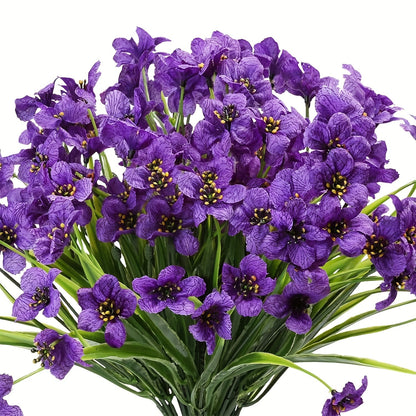 15pcs UVResistant Artificial Flowers Fake Plants with Realistic Violets  Foliage  OutdoorIndoor Hanging Wedding Patio Decor  LowMaintenance Durable Plastic Blooms for home  Farmhouse 15