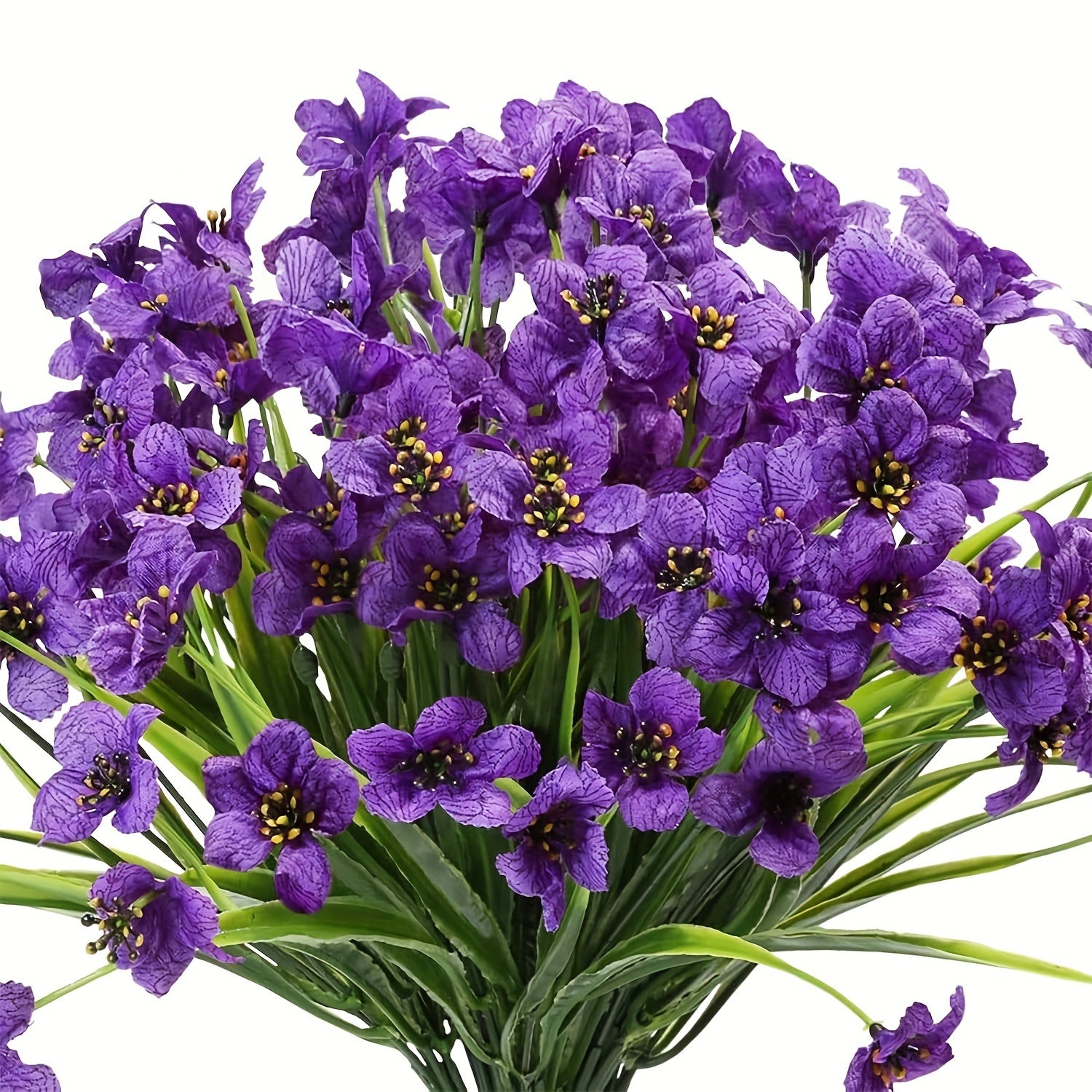 15pcs UVResistant Artificial Flowers Fake Plants with Realistic Violets  Foliage  OutdoorIndoor Hanging Wedding Patio Decor  LowMaintenance Durable Plastic Blooms for home  Farmhouse 15