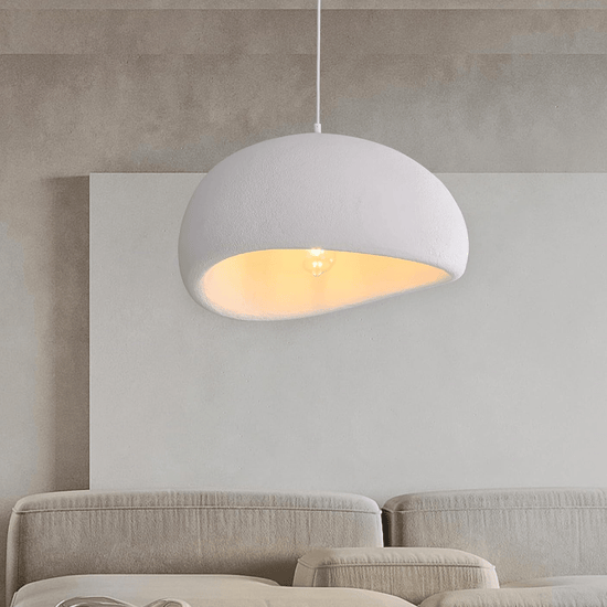 135inch Modern Handmade Resin Cloud Dome Pendant Light E26 Base Japanese Style Lamp Nordic Design Perfect for Restaurant Kitchen Bar Pub BB Art Fixture