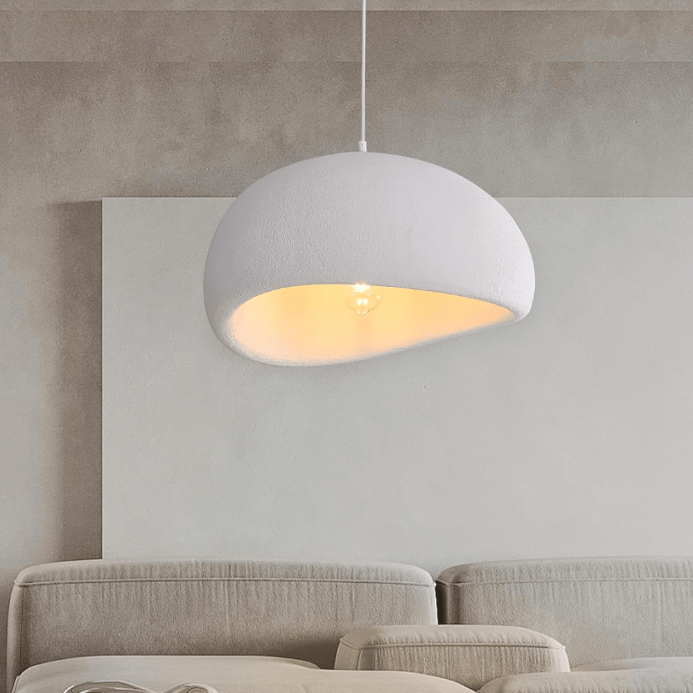 135inch Modern Handmade Resin Cloud Dome Pendant Light E26 Base Japanese Style Lamp Nordic Design Perfect for Restaurant Kitchen Bar Pub BB Art Fixture