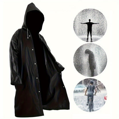 12 Pcs Adult High Quality Long Raincoat with Hat Suitable for Outdoor Activities Hiking Fishing and Rock Climbing Cycling  Minimalistic Style  Functional Drawstrings Highquality Rain Gear with Adjustable Hood Unisex Adult Windproof Rain Jacket
