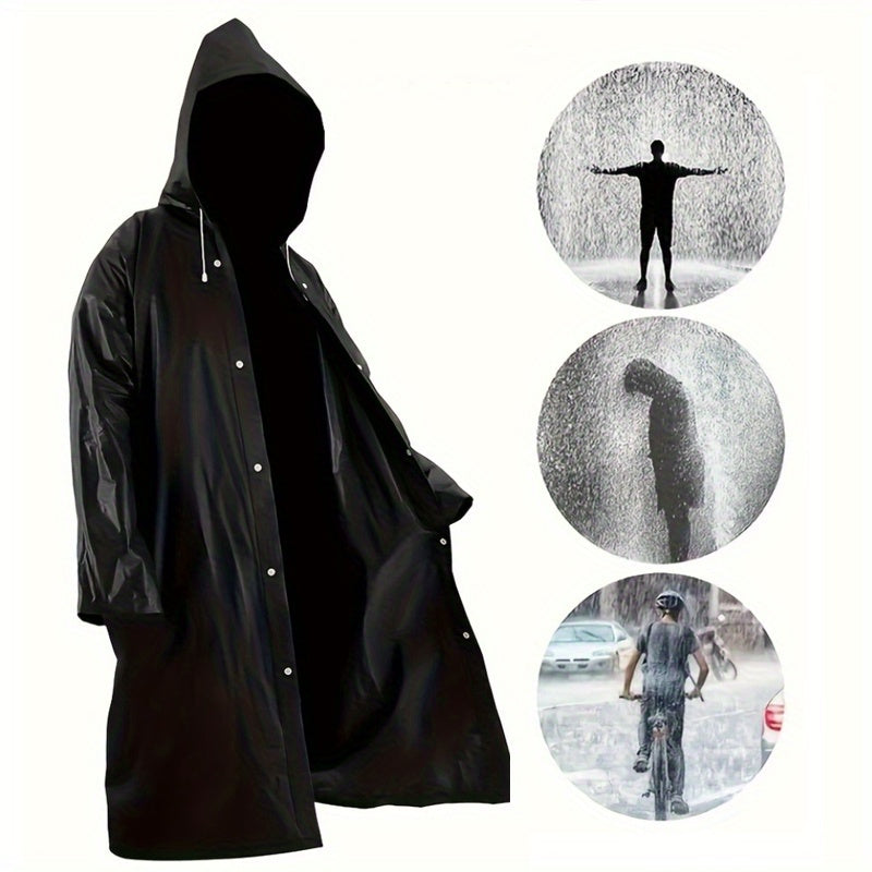 12 Pcs Adult High Quality Long Raincoat with Hat Suitable for Outdoor Activities Hiking Fishing and Rock Climbing Cycling  Minimalistic Style  Functional Drawstrings Highquality Rain Gear with Adjustable Hood Unisex Adult Windproof Rain Jacket