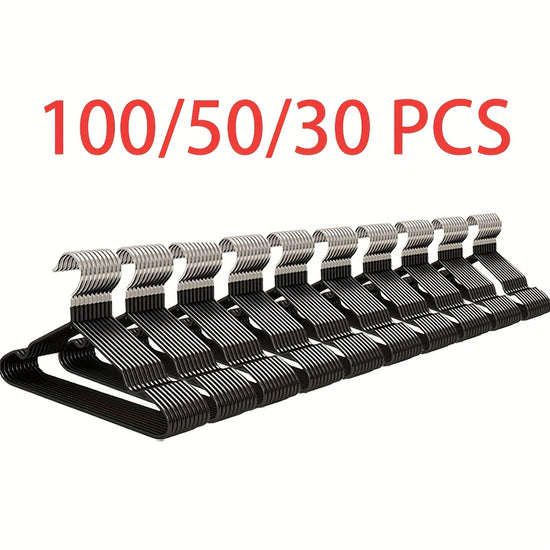 100pcs50pcs30pcs Heavyduty Reinforced Antislip Hangers High Manganese Steel Material Loadbearing Upgrades Antislip Dipping Plastic Wrapping Hangers Without Traces Spacesaving Wardrobe Storage System Antirust Strengthened