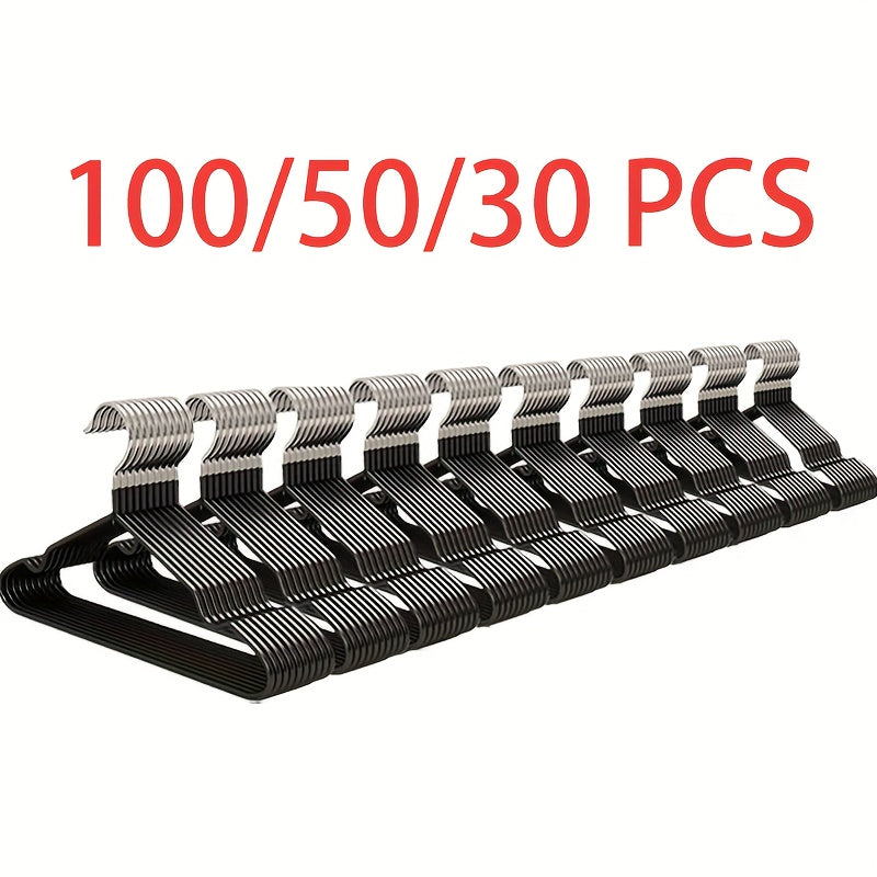 100pcs50pcs30pcs Heavyduty Reinforced Antislip Hangers High Manganese Steel Material Loadbearing Upgrades Antislip Dipping Plastic Wrapping Hangers Without Traces Spacesaving Wardrobe Storage System Antirust Strengthened