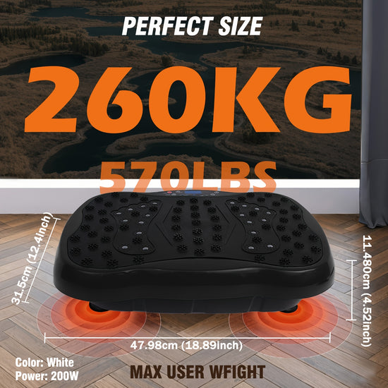 Vibration Plate Exercise Machine  Whole Body Workout Vibration Fitness Platform Home Training Equipment For Weight Loss Shaping And Home Training Exercise 9 Programs 100 Speed Levels With Remote Without Battery