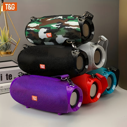 TG534 Portable Wireless Speaker With Dual Speakers Wireless Speaker TWS Stereo HiRes Audio Handsfree CallFMTF CardU Disk Connect To Mobile PhoneTabletTV Support Plugin Card U Disk Compatible With TF CardUSB DriveFM Builtin Microphon