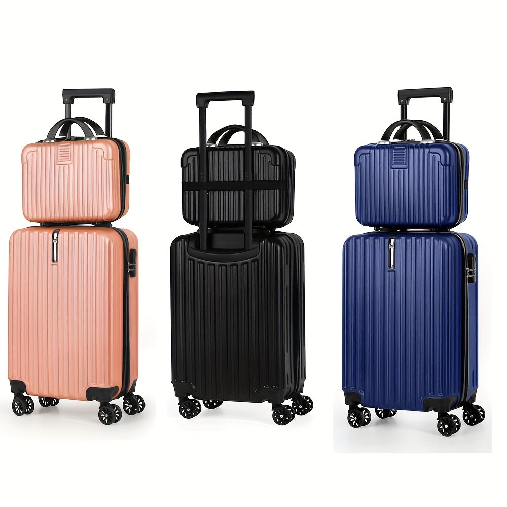 1pc2pcs Suitcase Set Boarding Luggage Bag 20inch Satchel Suitcase And 14inch Handbag Can Be Worn Diagonally Across The Trolley Case with Wheels MultiColor Suitcase for Office