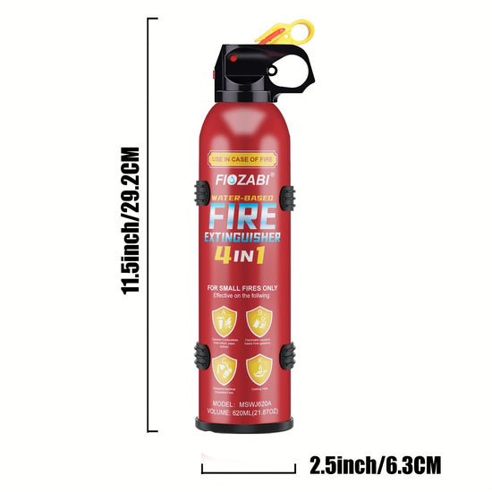 FIOZABI Portable Fire Extinguisher Spray 4 In1 with Bracket for The HouseCarKitchenGarageHome 05A21BC5K WaterBased Fire Extinguishers