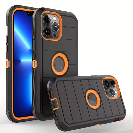 Phone Case Suitable for iPhone 15 Pro Max Back Clip Phone Case iPhone 14 Pro Max HeavyDuty DropProof Phone Case iPhone 12131415 ThreeinOne Back Clip Stand Phone Case