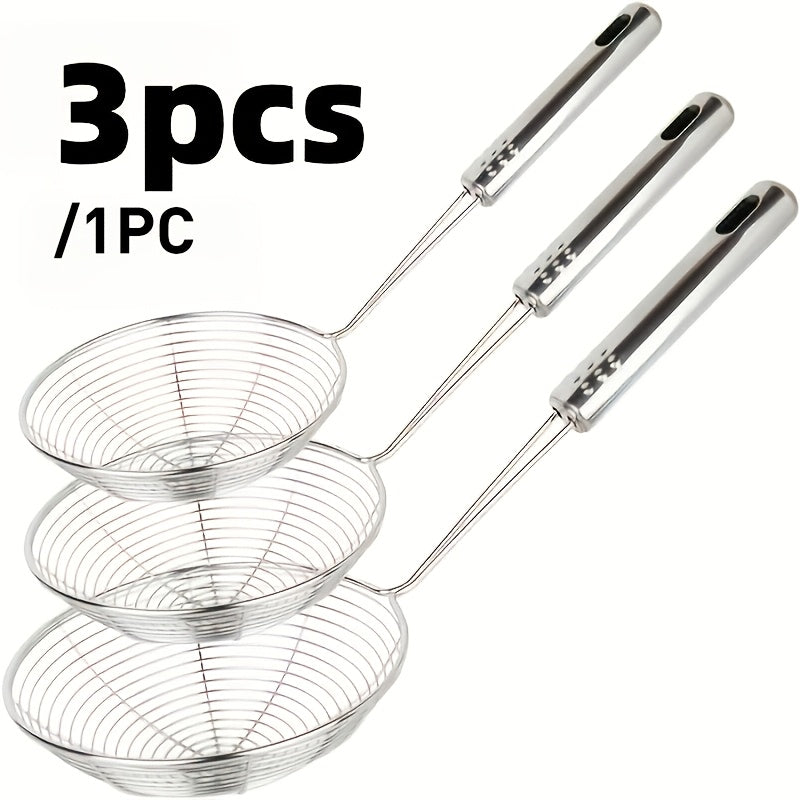 13pcs Stainless Steel Spider Filter Asian Filter Spoon Stainless Steel Wire Separator Spoon With Handle Suitable For Kitchen Fried Food Pasta Spaghetti Noodles 305cm1201 Inches 32cm126 Inches 35cm1378 Inches Filter Spoon