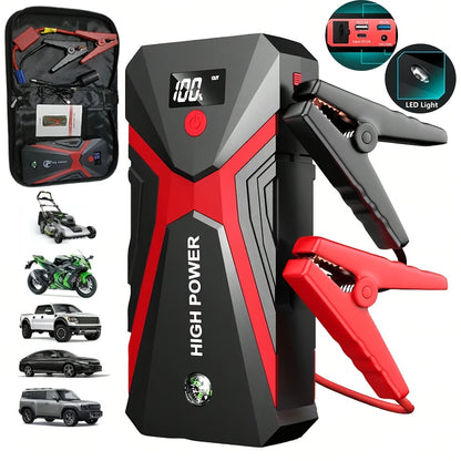 5in19IN1 Portable Car Battery Jump Starter With Tire Inflator 12V Fast Start Battery Boost USB IO LED Emergency Light Reliable Power RoadsideVehicle Emergency Tools 3000A Portable Wireless Car Jump Starter Battery Jump Starter Portable Pea