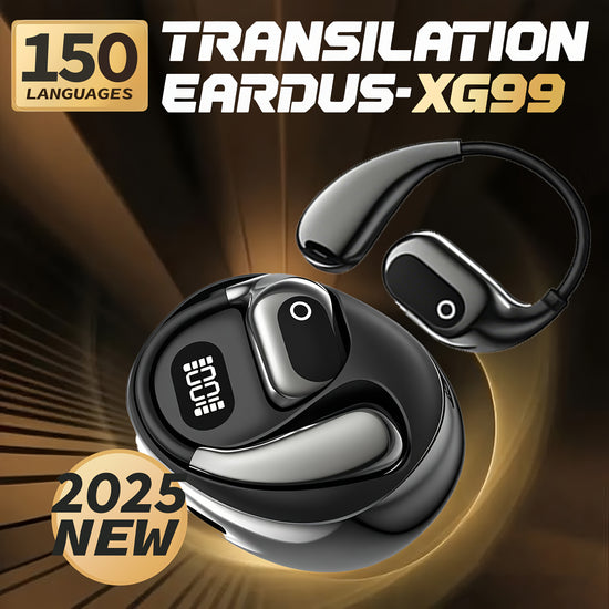 2025 AI RealTime Translation Earbuds Noise Cancelling  Charging Case Smart Translator for Smartphones  Compatible C Charging Ideal for Travel Business  Meetings