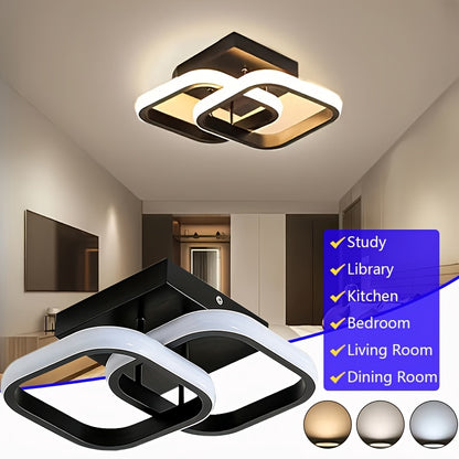 Modern Creative FlowerShaped LED Ceiling Light with Three Adjustable Colors Soft And GlareFree Suitable for Balcony Hallway Bedroom And Living Room  Includes Installation Additions