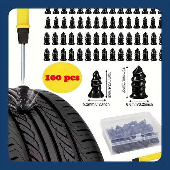 10050Pack Tire Repair Rubber Plugs MushroomStyle Durable and EasytoInstall Tire Repair Plugs Protective Tire Repair Kit for Cars Motorcycles Bicycles and Skateboards Quick Repair Tool Tire Repair Kit Tire Repair Tool Car Tire Repair