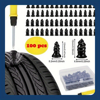10050Pack Tire Repair Rubber Plugs MushroomStyle Durable and EasytoInstall Tire Repair Plugs Protective Tire Repair Kit for Cars Motorcycles Bicycles and Skateboards Quick Repair Tool Tire Repair Kit Tire Repair Tool Car Tire Repair