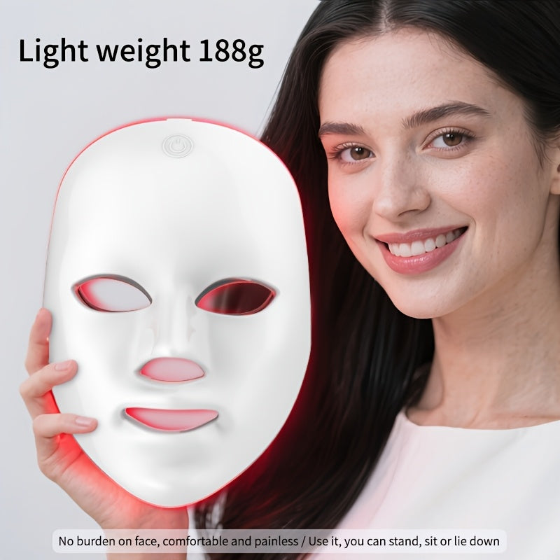 A 7Color Facial Mask Machine Portable Facial Care Device Home Beauty Care Tool USB Charging Suitable As a Gift for Girlfriend And ValentineS Day Gift