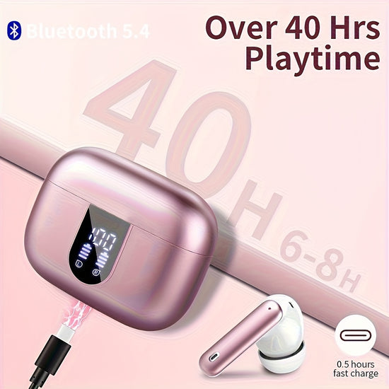 Truly Immersive Wireless Earphones Bluetooth 54 TWS Secure Inear Fit with Passive Noise Isolation Deep Bass  Clear Highs for Musicgamingcalls Advanced ENC Ensures Clear Calls Intuitive Touch Control LED Digital Charging Box with Realtime