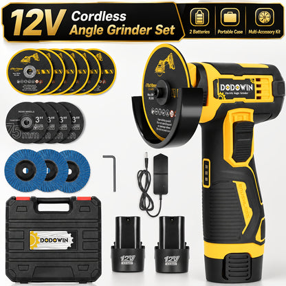 Mini Cordless Angle Grinder 195005000RPM Electric Grinding And Polishing Tool 12 Batteries Included Lithium Power Grinder for Metal Wood Stone And Concrete Precision Polishing Machine Great Gift Additions Sold Separately