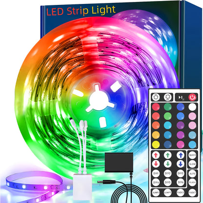 Smart RGB Strip Light Bedroom Lighting LED Light Remote Control Stepless Dimming Flashing Jumping And DLY for Indoor TV Backlight Living Room Stairs Halloween Christmas Party And Wedding Decor