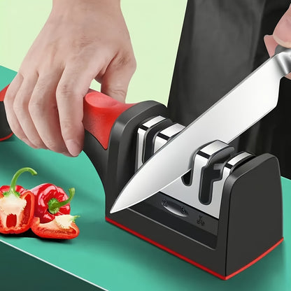 Professional Knife Sharpener with 4stage Highprecision Tungsten Steel Diamond And Ceramic Sharpening Stones Featuring A Nonslip Grip It Is A Kitchen Essential Knife Sharpener And Kitchen Gadget with A Sleek Design And Robust Construction