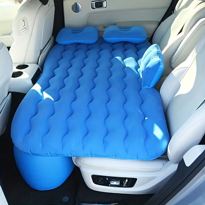 Premium Blue Gray And Beige Black Portable Inflatable Car Mattress Car Beds For Vehicles PVC Material Suitable For Backseat Sleeping Outdoor Camping Picnic Travel Cushion Bed Car Accessories For Men