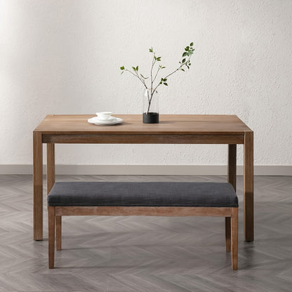 1pc 455Inches Retro Faux Leather Upholstered Entryway Bench Dining Table Benches Farmhouse Shoe Bench Seat for Hallway Bedroom End of Bed Kitchen Restaurant Window
