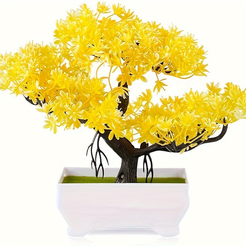 Mini Artificial Bonsai in Plastic Cement POTS for Home And Office Decoration Artificial Plants Perfect for Home Office Dining Room Room Garden Desktop Decorations And Holiday Gifts