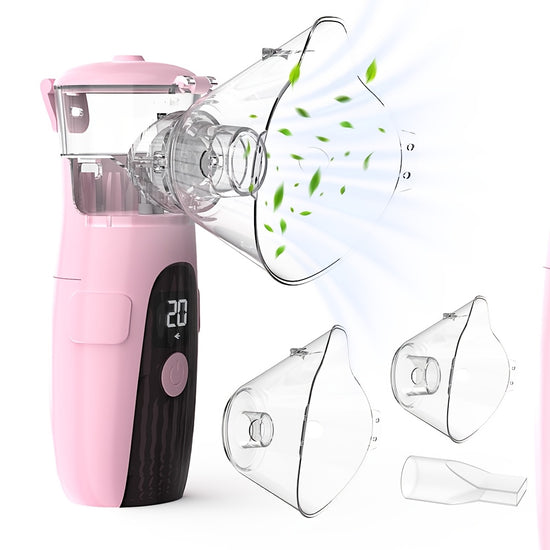 Portable Nebulizer Suitable for Adults  Kids  Handheld Soundwave Technology Inhaler with Silent Operation Compact TravelFriendly EasytoClean Mesh System for Emergency Use  Suitable for Cystic Fib