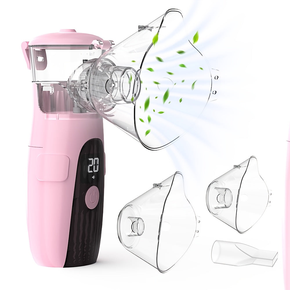 Portable Nebulizer Suitable for Adults  Kids  Handheld Soundwave Technology Inhaler with Silent Operation Compact TravelFriendly EasytoClean Mesh System for Emergency Use  Suitable for Cystic Fib