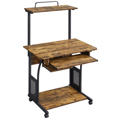Costoffs Computer Table 3 Tiers Computer Desk Portable Laptop Desk Computer Tower Shelf Multiple Layer Computer Desk for Home Office School